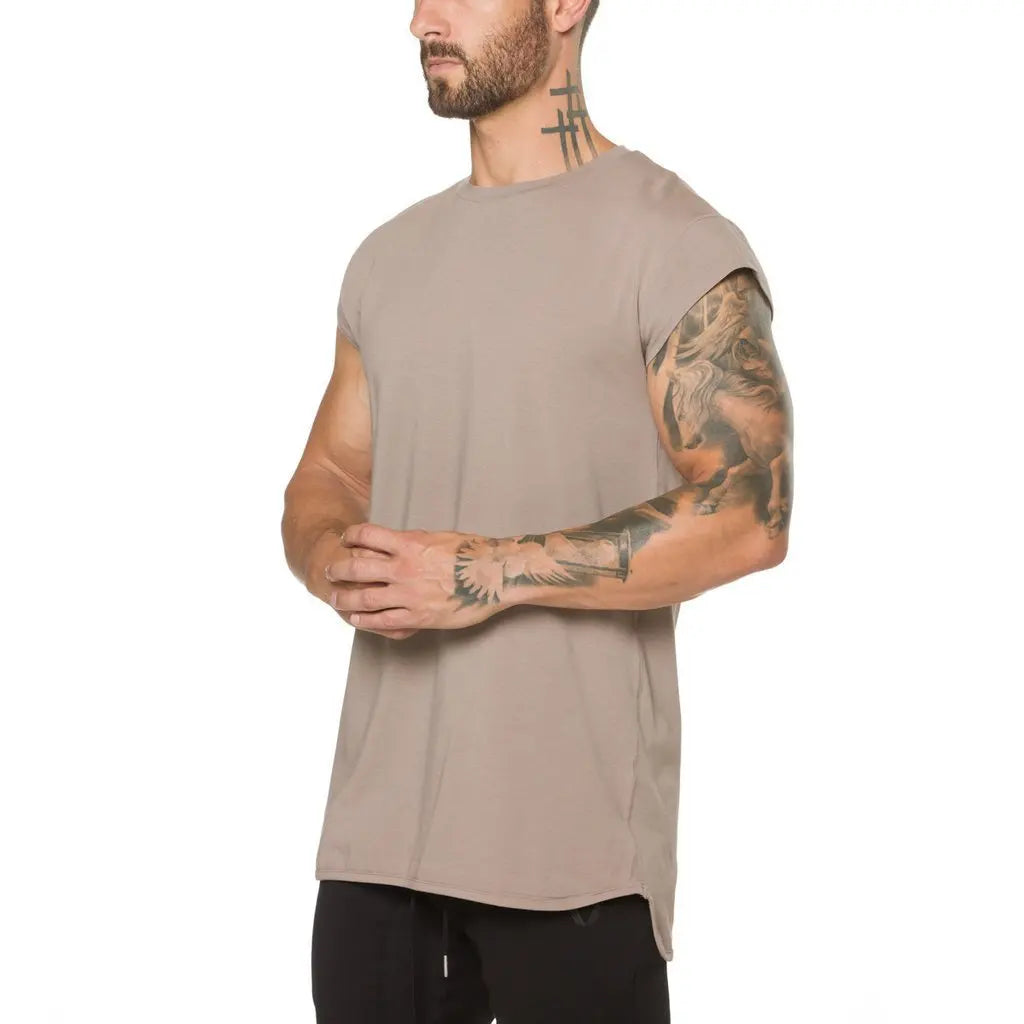 Batwing Sleeve Tshirt Men Workout GYM Fitness T Shirts Moto Biker Tops Hip Hop Streetwear Men Clothing