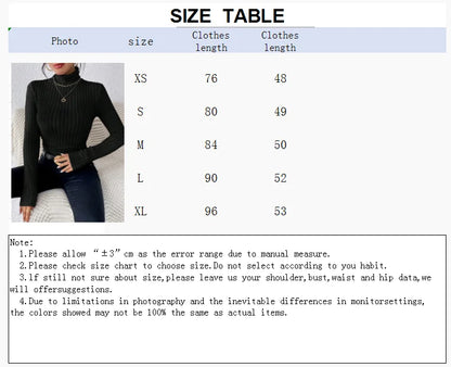 Autumn and winter high-neck solid color casual and elegant long-sleeved brushed pit knitted T-shirt top