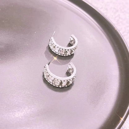 New Vintage Statement Gray Crystal Leaf Earrings for Women Fashion Unique Accessories Party Jewelry Birthday Anniversary Gifts