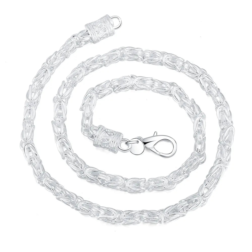 925 sterling Silver 20 Inches Domineering retro faucet men's necklace Luxury Fashion Party Wedding Accessories Jewelry Gifts