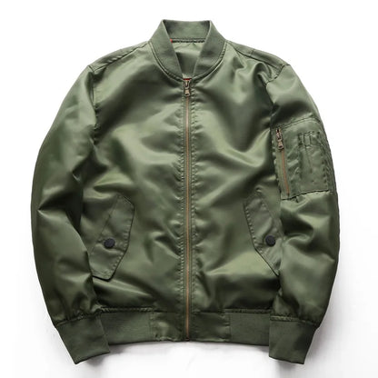 Mens Bomber Jacket 2025 New Spring Autumn Male Baseball Jackets Pilot Men Outwear Army Green Coat Zipper Men's Tactical Uniform
