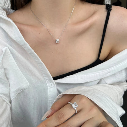 Vinregem Sparkling Crushed Ice Cut Lab Created Sapphire Gems Pendant Necklaces 100% 925 Sterling Silver Fine Jewelry Wholesale