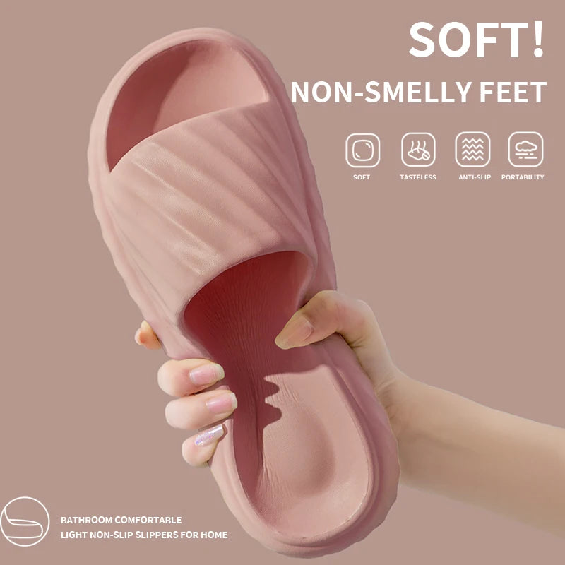Platform Thick Bathroom Home Men Slippers Cloud Slippers Soft Sole Eva Outdoor Sandals Non-Slip Flip Flop Women Slippers