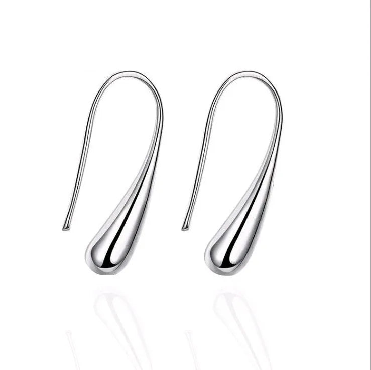 4pcs/set Light Luxury Earrings Ring Bracelet Necklace Set Vintage Personality Women Water Drop Four-piece Fashion Jewelry Set