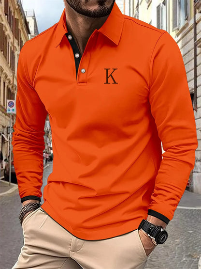 Men's Spring and Autumn Casual Breathable Comfortable Polo Shirt Hot Selling Fashion Men's Business Long Sleeve T-Shirt
