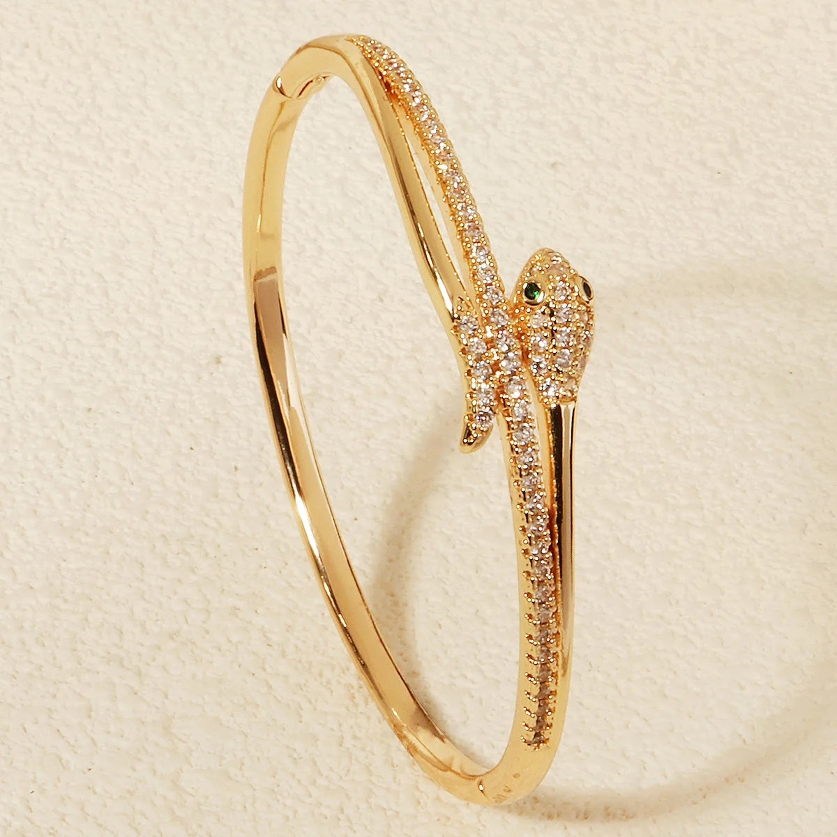 Trendy Stainless Steel Golden Snake Owl Zirconia Bracelet For Women Classic Animals Bangles Jewelry Accessories Summer As Gifts