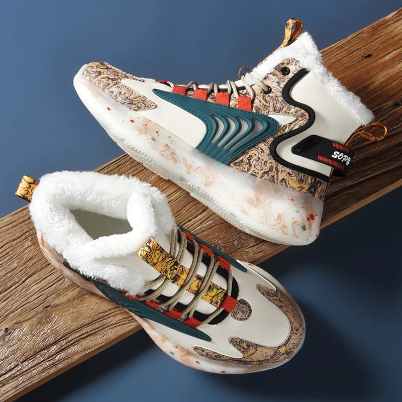 men boots 2025 New Winter Slippers Warm Men Shoes Waterproof Non-Slip Plush Sneakers Male tenis shoes Boots Men Sneakers Winter