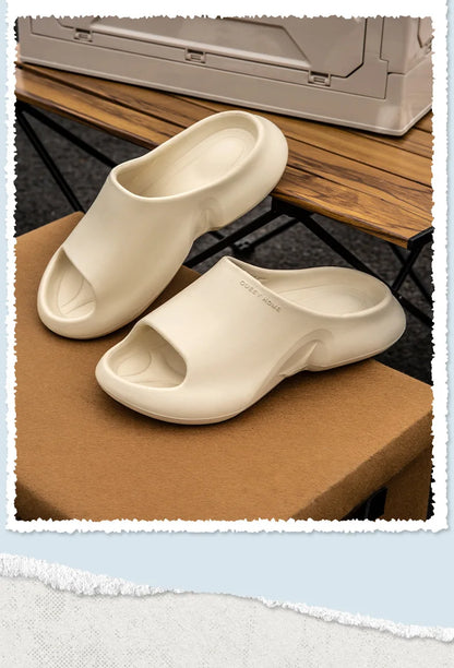 Comwarm Men Classic EVA Slippers Beach Shoes Fashion Men Sandals Large Size Indoor Outdoor Slippers Non-Slips Casual House Shoes