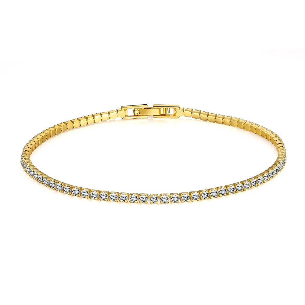 3/4/5MM Moissanite Tennis Bracelet 925 Sterling Silver Plated 18K White Gold Pass Diamond Test with GRA Bracelets for Women Men