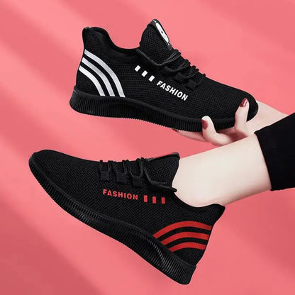 2025 Women's Vulcanized Shoes Breathable Female Shoes Fashion Air Vulcanized Shoes Mesh Womens Casual Sneakers Zapatos De Mujer