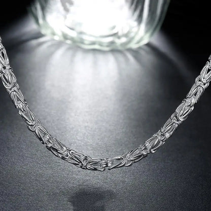 925 sterling Silver 20 Inches Domineering retro faucet men's necklace Luxury Fashion Party Wedding Accessories Jewelry Gifts