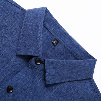 New Men's Business Casual Short Sleeved Printed Shirt with Wrinkle Resistance No Ironing Comfortable All Season Versatile Top