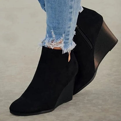 Leopard Ankle Boots Lace Up Footwear Platform High Heels Boots Women Slip On Women Shoes Boots Woman Flat Boots Botas Mujer2023