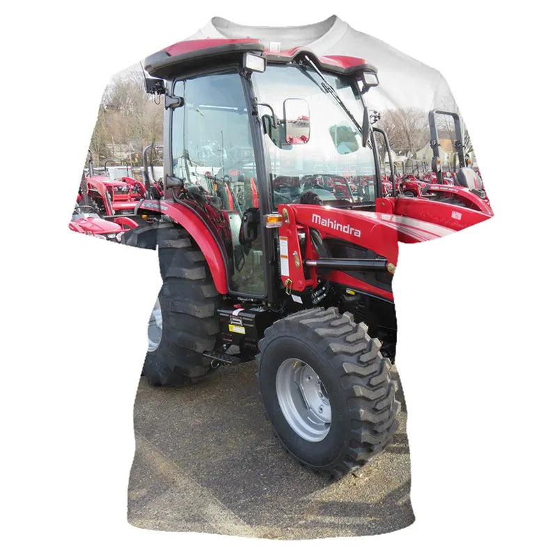 Classic Agricultural Car Harvester Men'S T-Shirt 3d Printed Short Sleeve High-Quality Fashion Street O-Collar Large Size Shirt