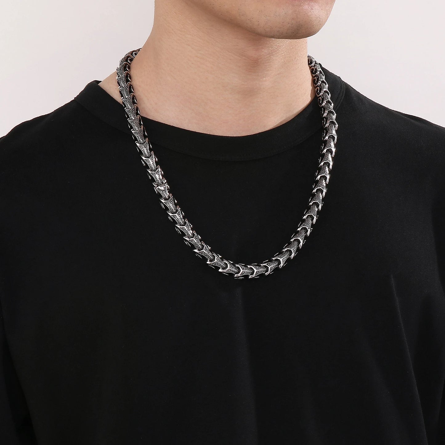 11mm Dragon Chain Bracelet & Necklace - Stainless Steel 316L - KN10315-D
