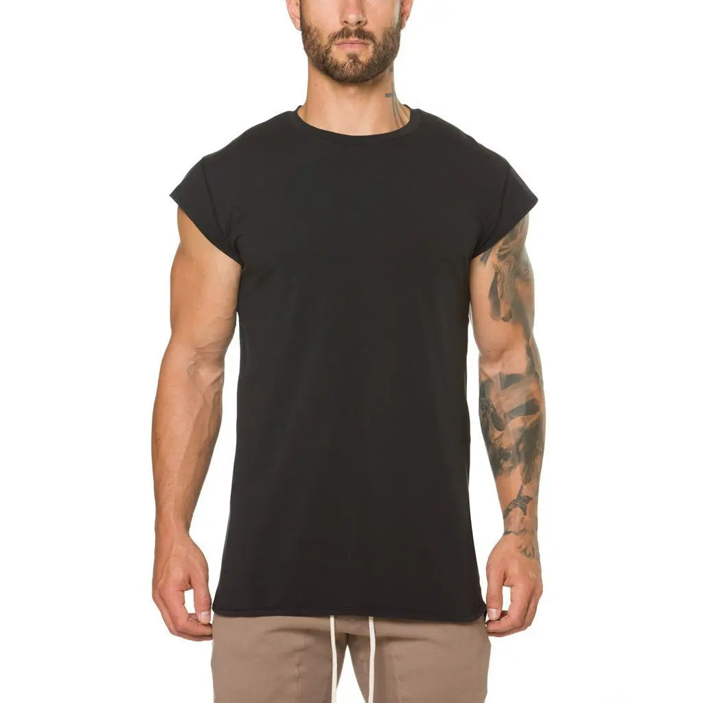 Batwing Sleeve Tshirt Men Workout GYM Fitness T Shirts Moto Biker Tops Hip Hop Streetwear Men Clothing