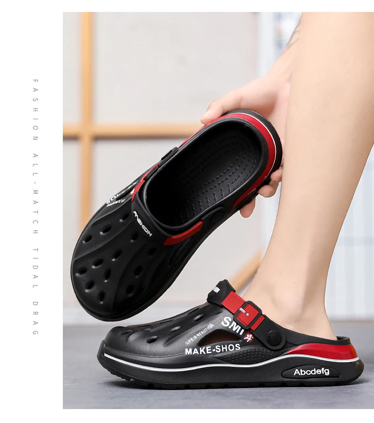Summer Men Slippers Classics EVA Insole Men Shoes Arch Support Waterproof  Garden Clogs For Men Beach Shoes