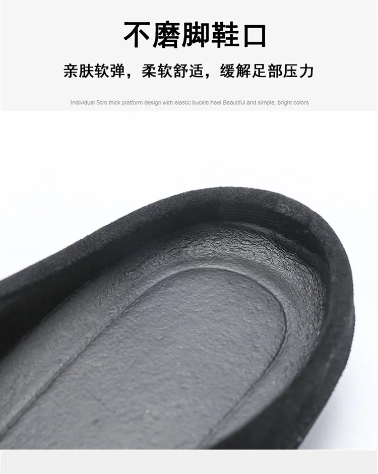 Men's Doudou Shoes Half Support Breathable Baotou Half Slippers Loafer Shoes