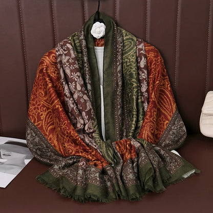 2026 Spring Paisley Pashmina Scarf Shawl Muslim Ramadan Hijabs for Women Autumn Designer Print Female Sunscreen Beach Stoles