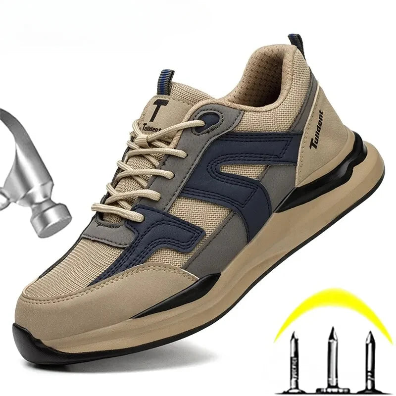 Work Sneakers Steel Toe Shoes Men Safety Shoes Puncture-Proof Work Shoes Boots Indestructible Footwear Security Lightweight