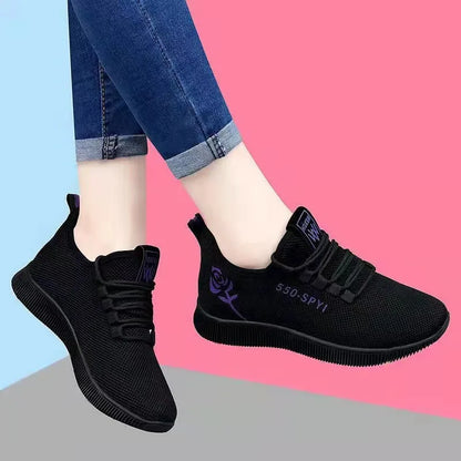 2025 Women's Vulcanized Shoes Breathable Female Shoes Fashion Air Vulcanized Shoes Mesh Womens Casual Sneakers Zapatos De Mujer