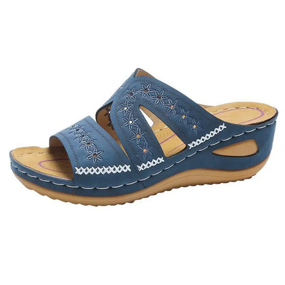new Fish mouth Women Platform Wedge Sandals Outdoor Open Toe Casual slippers thick soled antislip Leather Fashion Female Zapatos