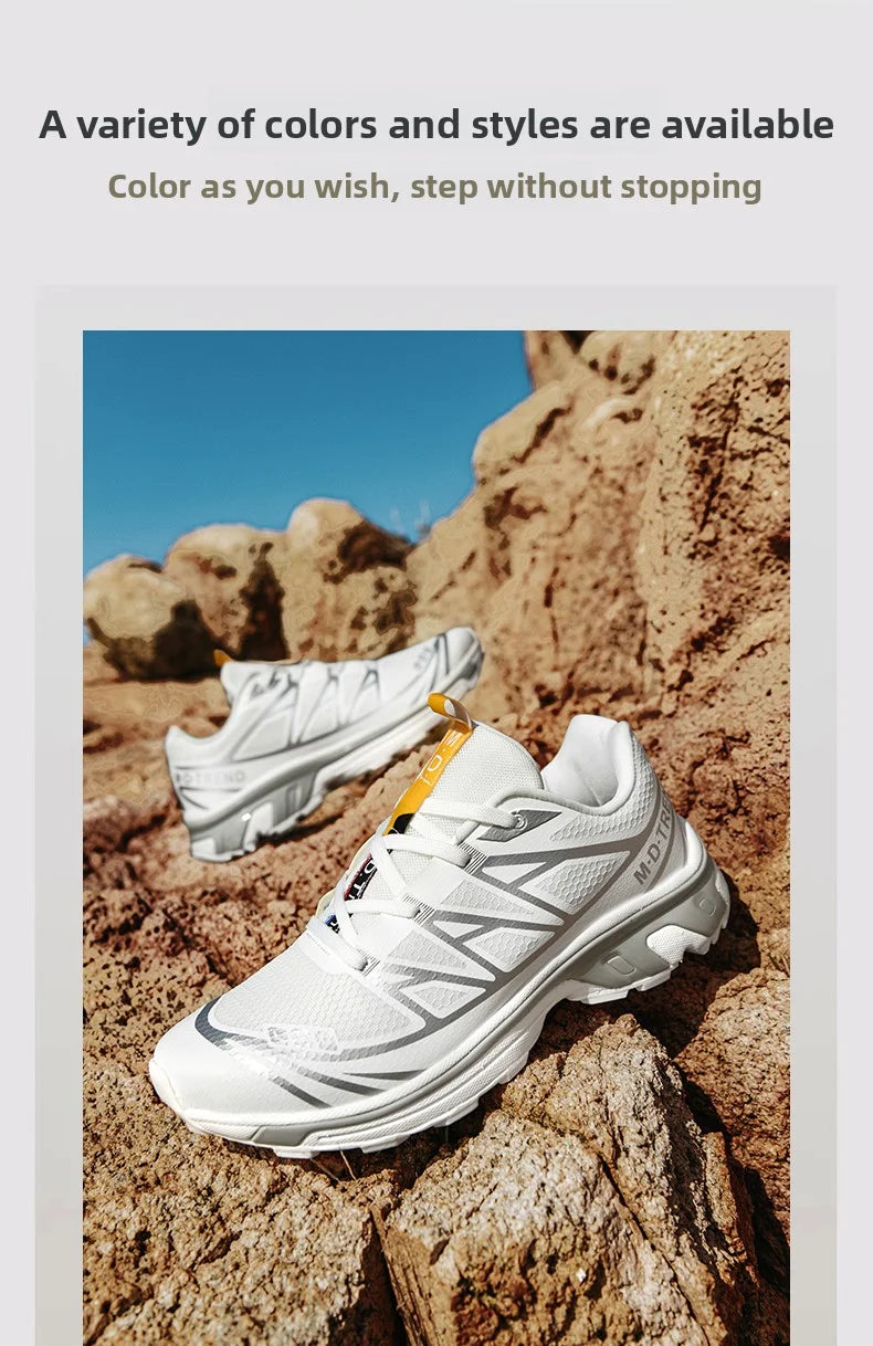 Men's hiking shoes, wear-resistant and anti slip outdoor sports shoes, fashionable and lightweight casual walking shoes