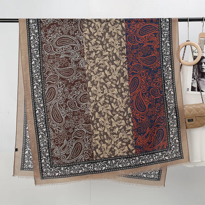 2026 Spring Paisley Pashmina Scarf Shawl Muslim Ramadan Hijabs for Women Autumn Designer Print Female Sunscreen Beach Stoles