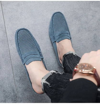 Men's Doudou Shoes Half Support Breathable Baotou Half Slippers Loafer Shoes