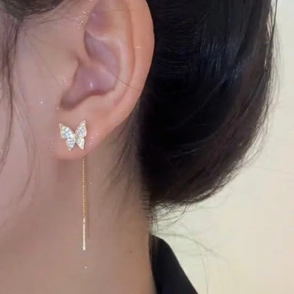 New Vintage Statement Gray Crystal Leaf Earrings for Women Fashion Unique Accessories Party Jewelry Birthday Anniversary Gifts