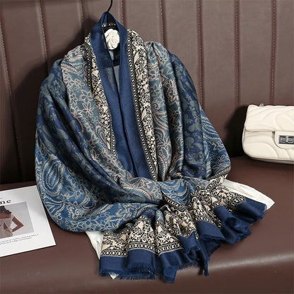 2026 Spring Paisley Pashmina Scarf Shawl Muslim Ramadan Hijabs for Women Autumn Designer Print Female Sunscreen Beach Stoles