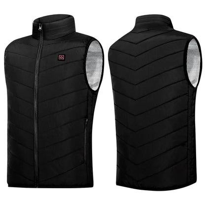 No battery 9 Zone Heating Vest Mens USB Infrared Thermal Jacket Smart Heated Clothes Winter Cold-proof Thick Sleeveless Hiking