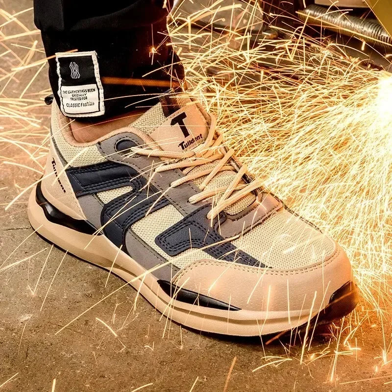 Work Sneakers Steel Toe Shoes Men Safety Shoes Puncture-Proof Work Shoes Boots Indestructible Footwear Security Lightweight
