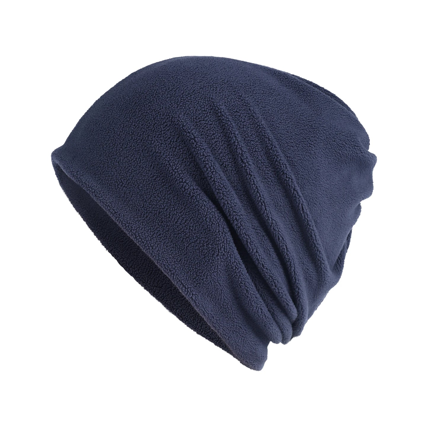 Winter Warmer Ponytail Skull Cap Windproof Thermal Fleece Beanie Hat Running Ski Outdoor Sports Cap with Ear Cover for Men Women