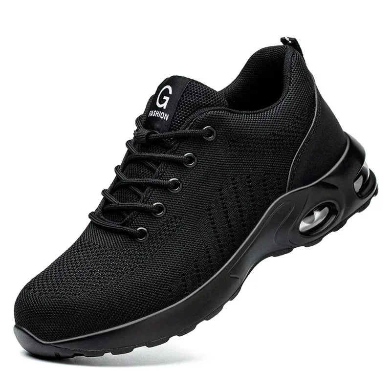 New Styles Men Safety Boots with Steel Toe Cap Anti-smash Work Sneakers Safety Shoes Men Indestructible Work Boots Hiking Shoes