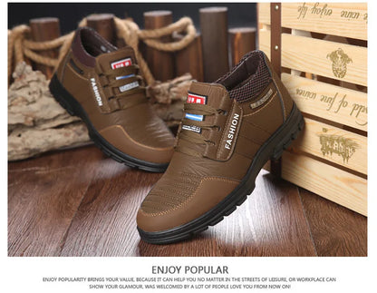 Genuine Leather Men Shoes Platform Casual Shoes  Winter Outdoor Walking Hiking Shoe Fashion Male Business Sneakers Zapatos 2024