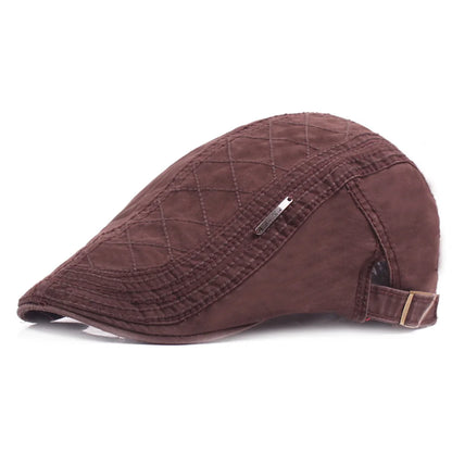 Unisex Golf Driving Cotton Sun Flat Cap Men Women Solid Color Outdoor Casual Spring Summer Peaked Hat