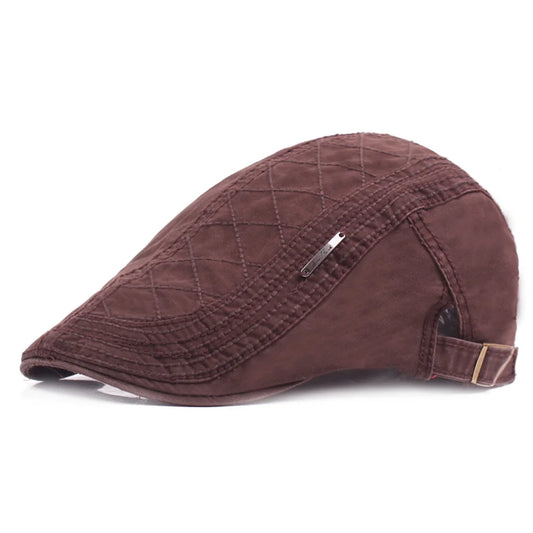 Unisex Golf Driving Cotton Sun Flat Cap Men Women Solid Color Outdoor Casual Spring Summer Peaked Hat