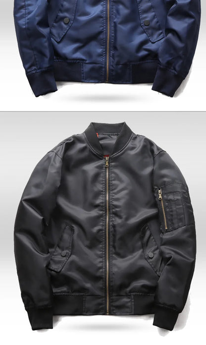 Mens Bomber Jacket 2025 New Spring Autumn Male Baseball Jackets Pilot Men Outwear Army Green Coat Zipper Men's Tactical Uniform
