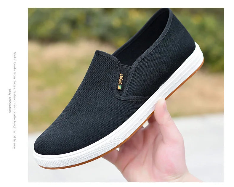 Autumn Low cut canvas shoes Comfort Male Flats Casual anti slip Vulcanized Sneaker New Fashion Light Loafers Zapatos Hombre