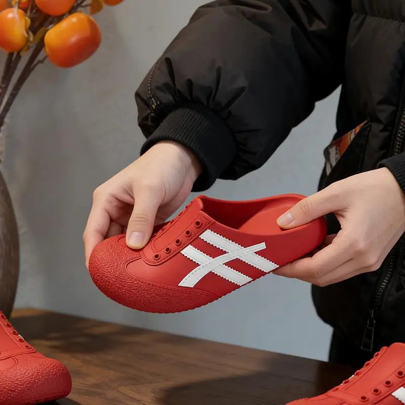 Brand Design Vulcanized Racing Shoes Women Summer 2026 Soft Light Weight Eva Outdoor Mules Slippers Plus Size Casual Clogs Shoes