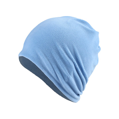 Winter Warmer Ponytail Skull Cap Windproof Thermal Fleece Beanie Hat Running Ski Outdoor Sports Cap with Ear Cover for Men Women