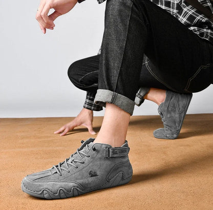 Men's Nude Boots Fashionable Stitching Lightweight Comfortable Soft Upper for Daily Wear Casual Street Style Walking Men Shoes