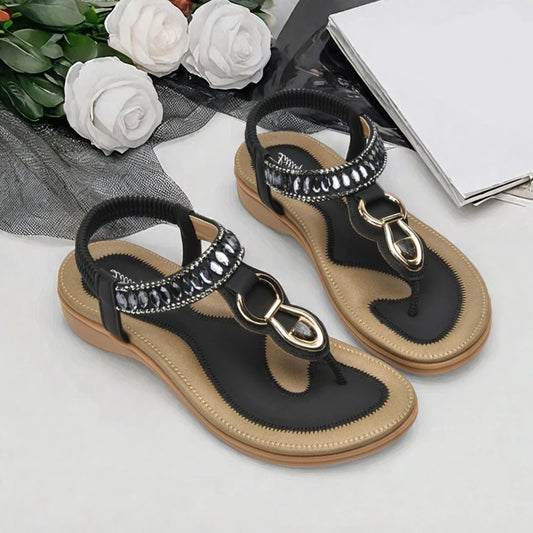 Womens T-Strap Flip Flop Thong Sandals Beach Shoes for Women Comfortable Summer Dressy Flat Sandals