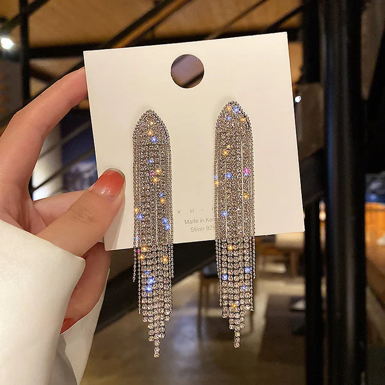 New Vintage Statement Gray Crystal Leaf Earrings for Women Fashion Unique Accessories Party Jewelry Birthday Anniversary Gifts