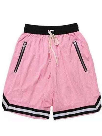 Men's Mesh Sports Track Shorts Summer Basketball Fitness Running Breathable Short Pants Loose Muscle Training Bermuda Masculina