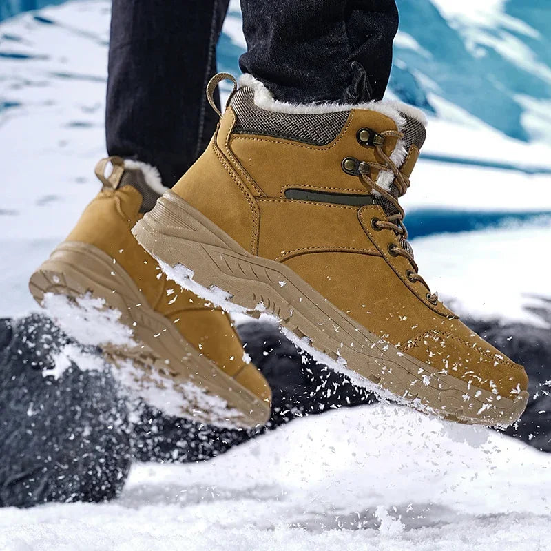 men boots 2025 New Winter Slippers Warm Men Shoes Waterproof Non-Slip Plush Sneakers Male tenis shoes Boots Men Sneakers Winter
