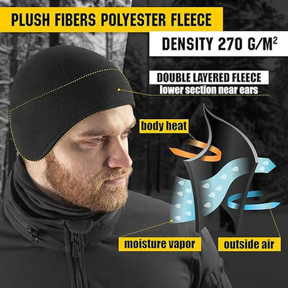 Thermal Skull Cap Warmer Helmet Liner Winter Cycling Bike Hat for Motorcycling Running Snowboard Hiking Sports Hats