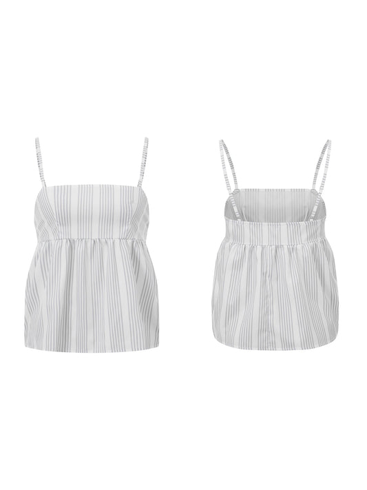 Ladies Striped Sleeveless Camisole Tank Tops with Square Neckline for Summer Casual Stripes Print Cami Shirts for Women