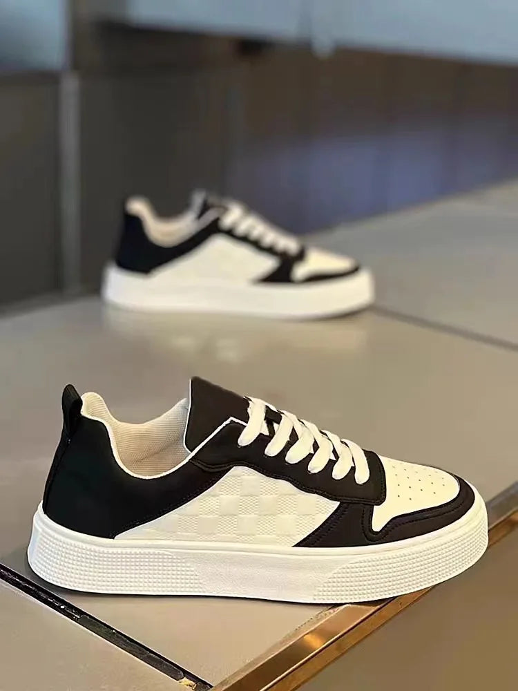 White Casual Leather Men Sneakers Shoes Comfortable Trend Board Shoes for Men Breathable Sneakers Sports Shoes Men Running Shoes